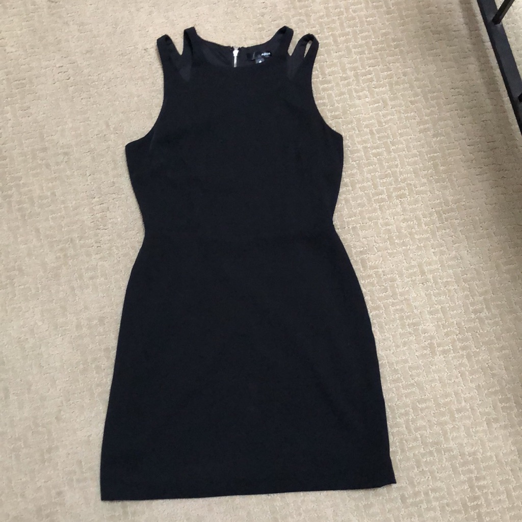 Aqua Little Black Dress Nordstrom Xs Mini Fitted Party Cocktail Sleeveless 0